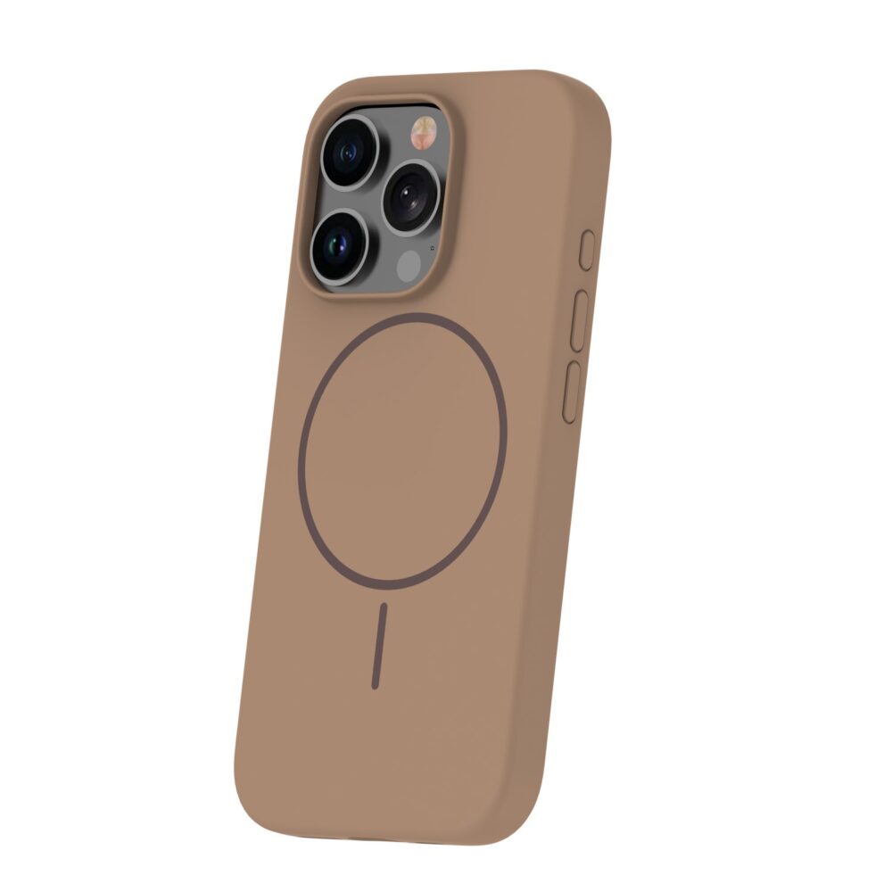 463263_oryg Silicone Thin Mag case for iPhone 16 Pro 6,3" brown