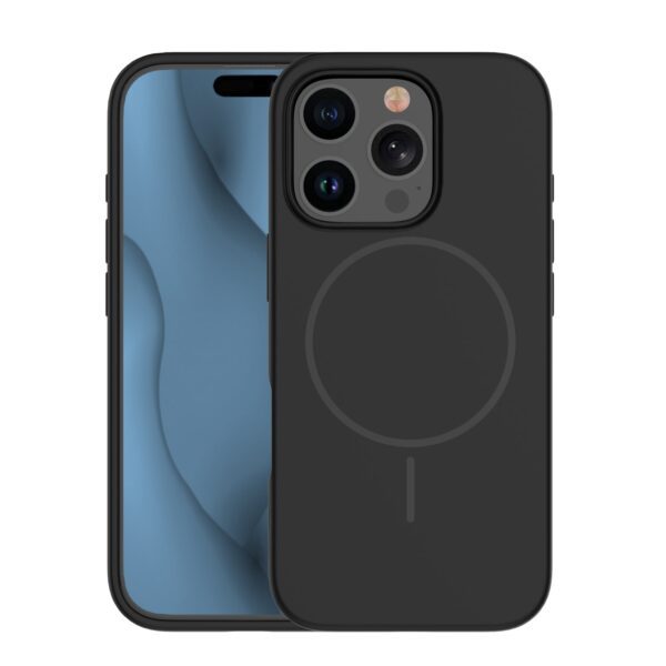 Silicone Thin Mag case for iPhone 16 Pro 6,3" black