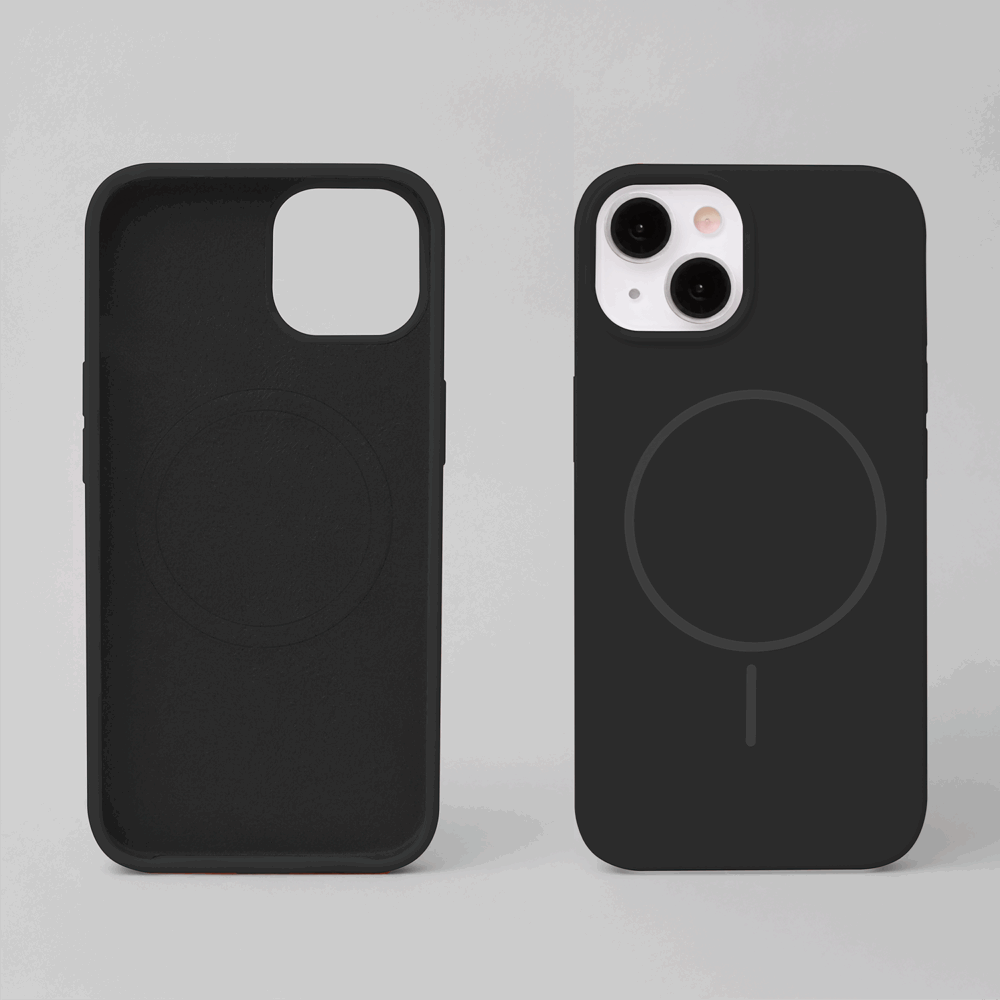 Silicone Thin Mag case for iPhone 16 Pro 6,3" black