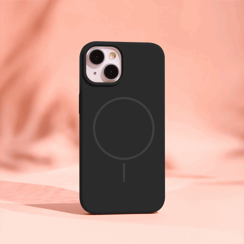 Silicone Thin Mag case for iPhone 16 Pro 6,3" black