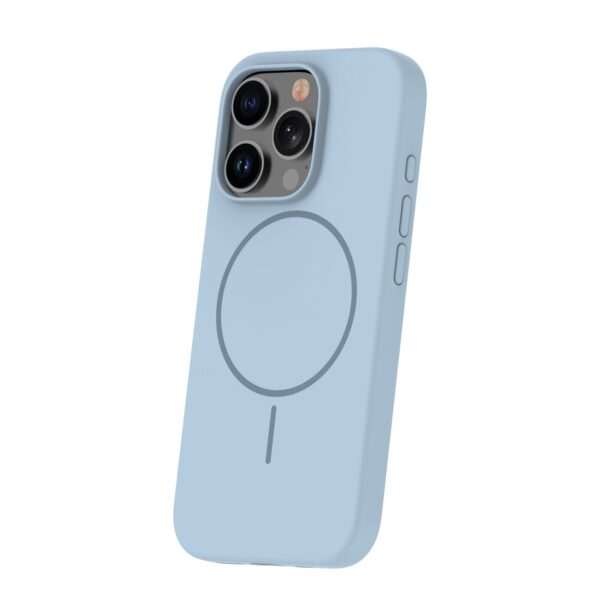 Silicone Thin Mag case for iPhone 16e light blue