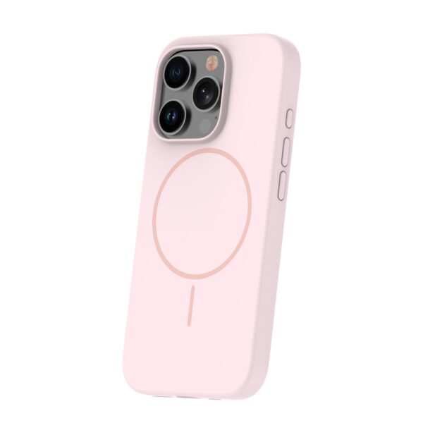 463284_oryg Silicone Thin Mag case for iPhone 16 Pro 6,3" light pink