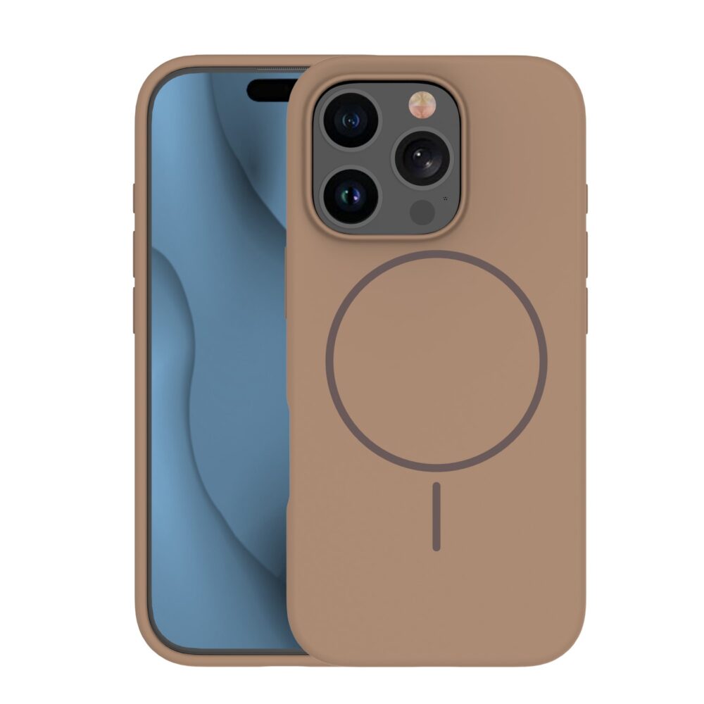 463299_oryg Silicone Thin Mag case for iPhone 14 Pro 6,1" brown