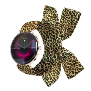 Forever Smartwatch SB-370 Rose Gold - Leopard Print