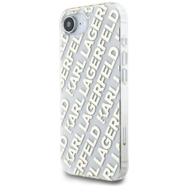 Karl Lagerfeld IML Repeat Logo case for iPhone 16e gold