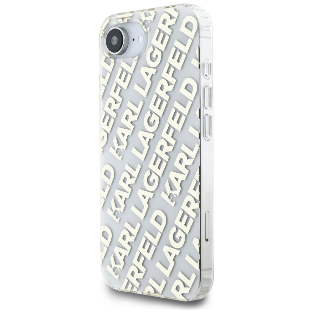 464540_oryg Karl Lagerfeld IML Repeat Logo case for iPhone 16e gold