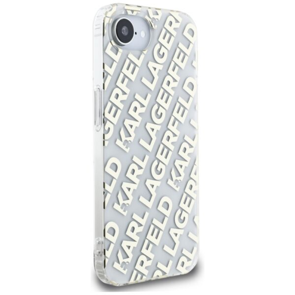Karl Lagerfeld IML Repeat Logo case for iPhone 16e gold
