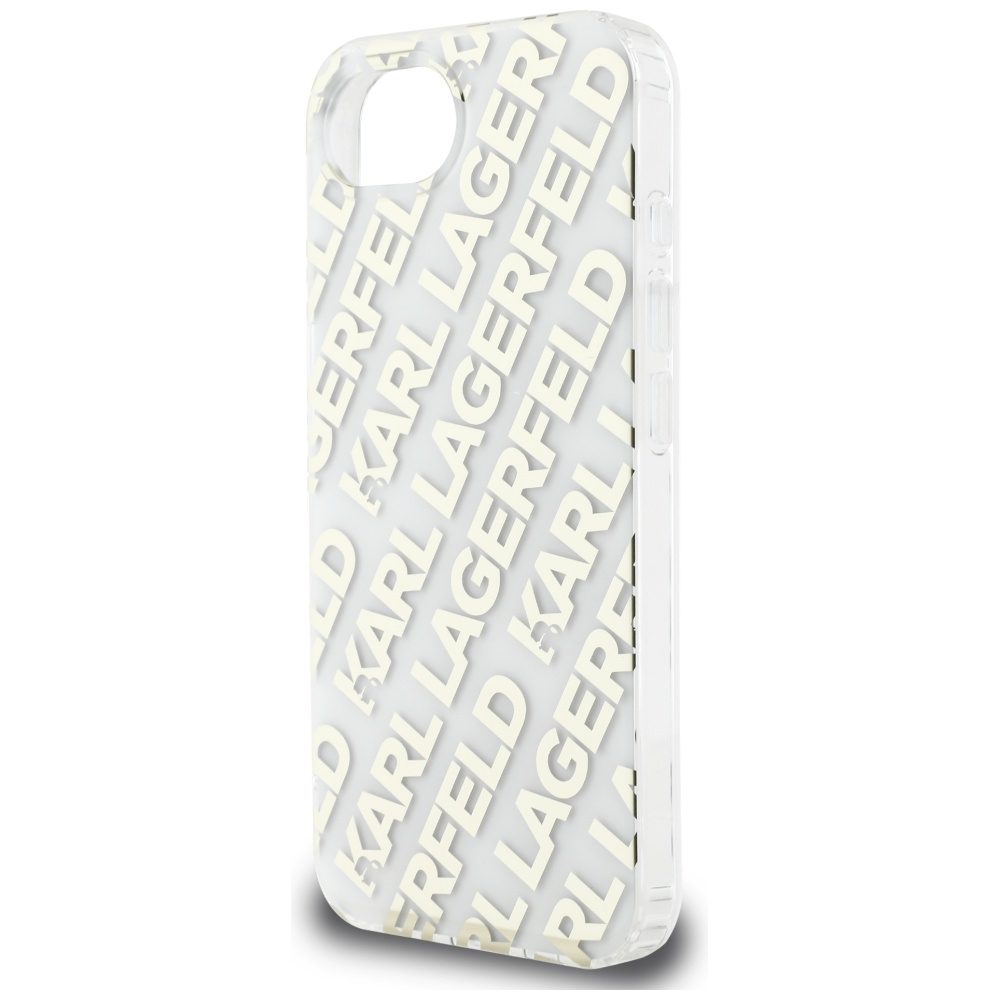 464544_oryg Karl Lagerfeld IML Repeat Logo case for iPhone 16e gold