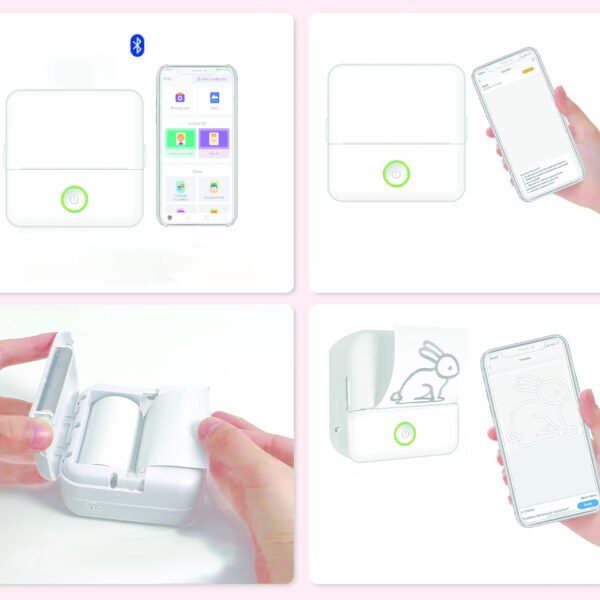 Setty Mini thermal printer bluetooth DT1-0 white