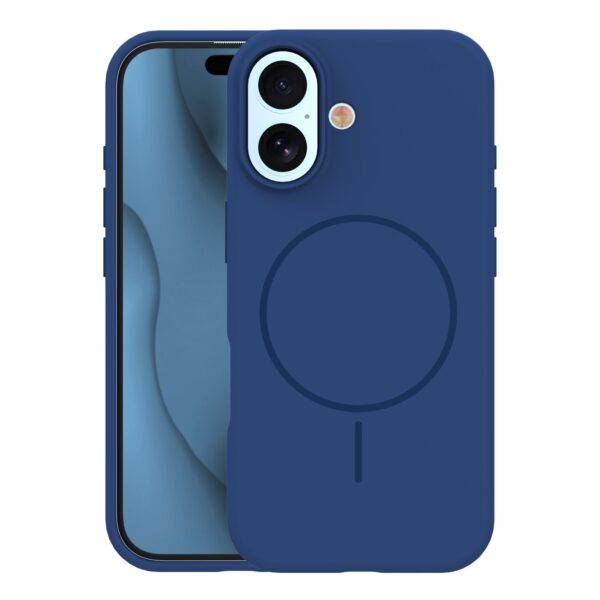 Silicone Thin Mag case for iPhone 17 6,3" navy blue