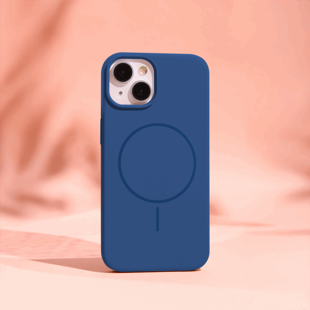 Silicone Thin Mag case for iPhone 17 6,3" navy blue