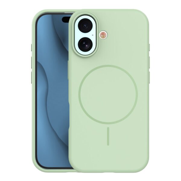Silicone Thin Mag case for iPhone 17 6,3" green