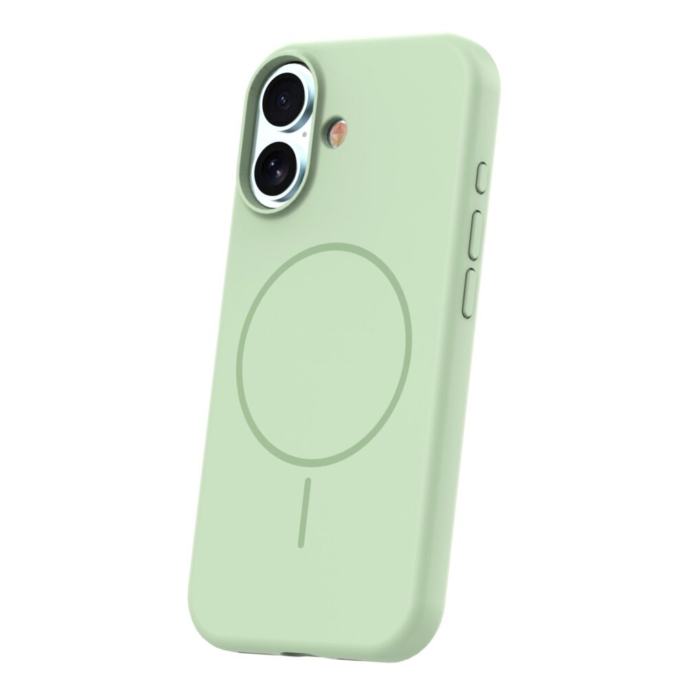 465997_oryg Silicone Thin Mag case for iPhone 17 6,3" green