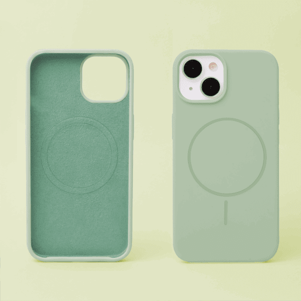 Silicone Thin Mag case for iPhone 17 6,3" green