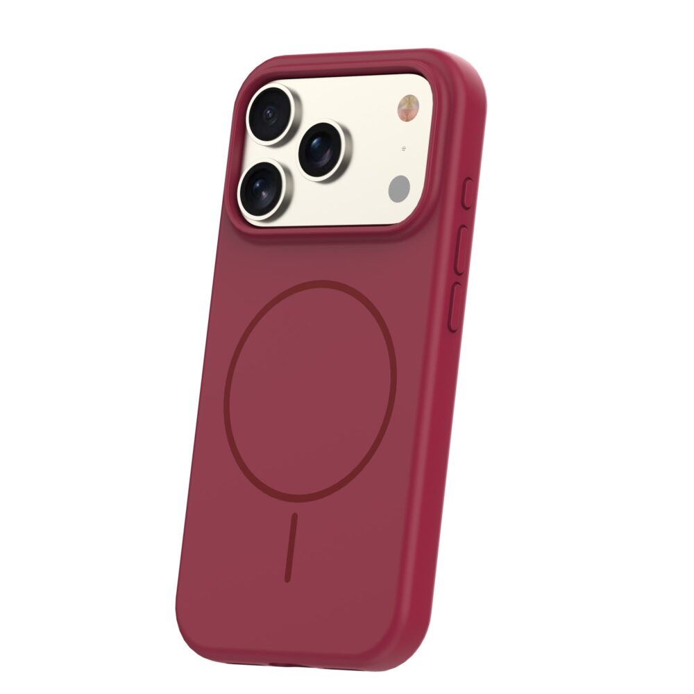466005_oryg Silicone Thin Mag case for iPhone 17 Pro Max 6,9" maroon