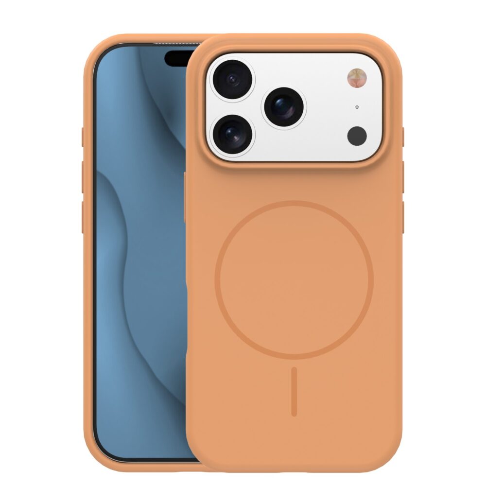 466051_oryg Silicone Thin Mag case for iPhone 17 Pro 6,3" orange