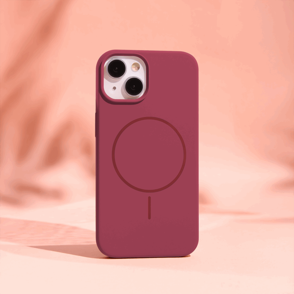466097_oryg Silicone Thin Mag case for iPhone 17 Pro Max 6,9" maroon