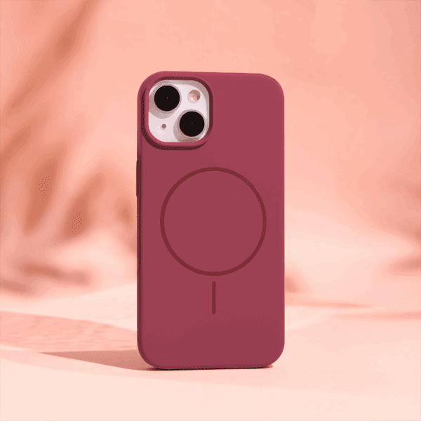 Silicone Thin Mag case for iPhone 17 Pro Max 6,9" maroon