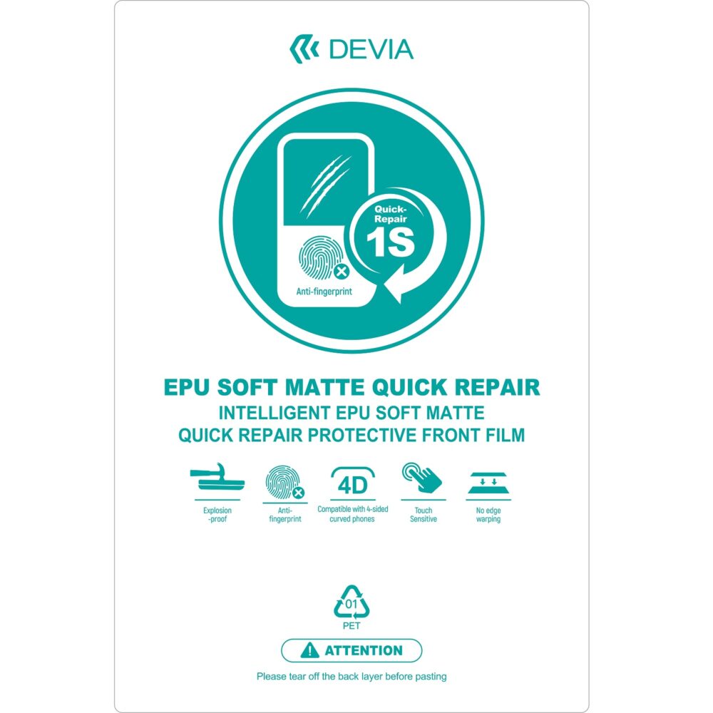 466643_oryg Devia Set foil EPU quick repair matt for cutting machine 20pcs for smartphone LCD
