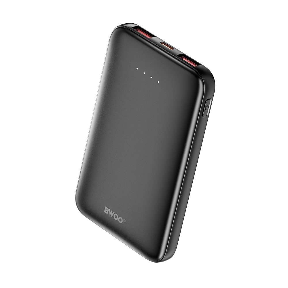 BWOO power bank P72 QC 22.5W PD 20W 5000 mAh with 2 x USB-A ports 1 x USB-C port black