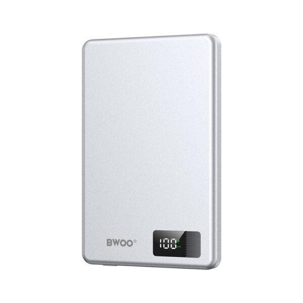 BWOO magnetic power bank P75 PD 20W 5000 mAh with digital display and USB-C port black