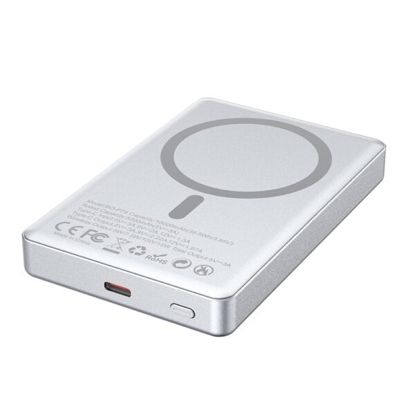 BWOO magnetic power bank P76 PD 20W 10000 mAh with digital display and USB-C port black