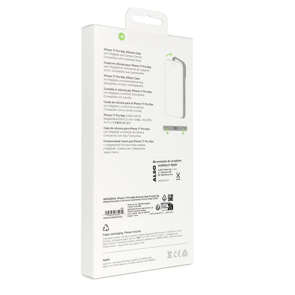 iPhone 17 Pro Max Silicone Case with MagSafe – Purple Fog