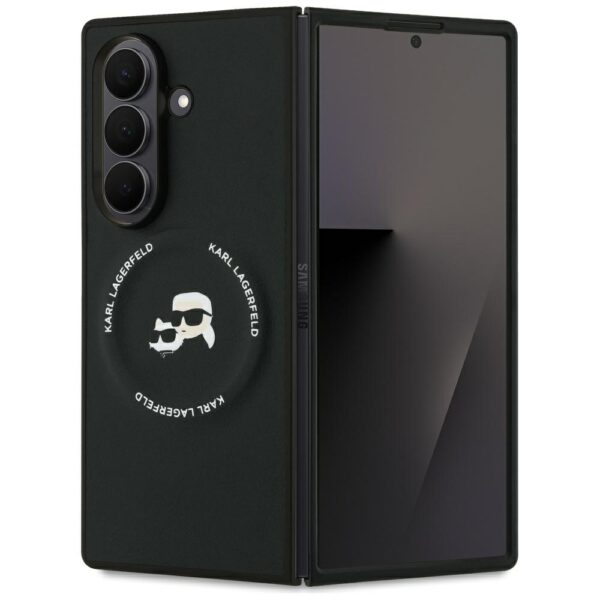 Karl Lagerfeld Karl&Choupette Logo MagSafe case for Samsung Galaxy Z Fold7 black