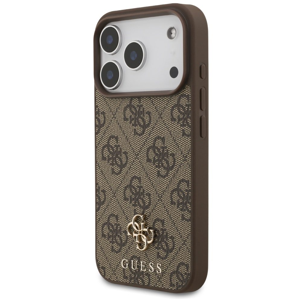 Guess 4G Small Classic Logo MagSafe case for iPhone 17 Pro brown