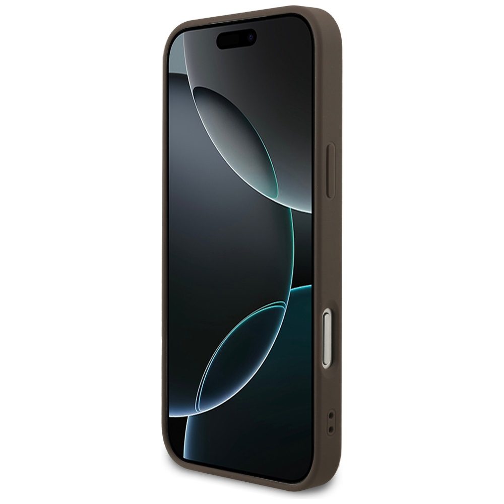 Guess 4G Small Classic Logo MagSafe case for iPhone 17 Pro Max brown