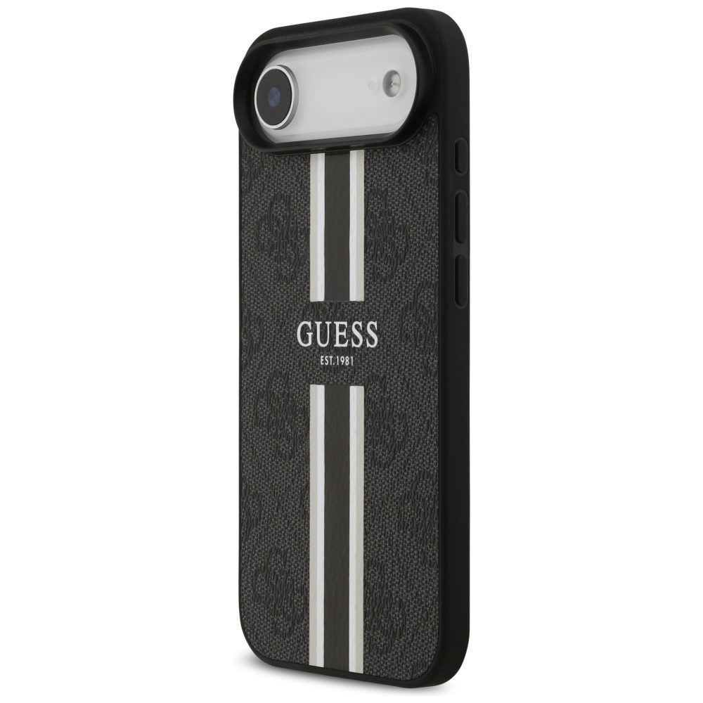Guess 4G Printed Stripes MagSafe case for iPhone 17 Air black