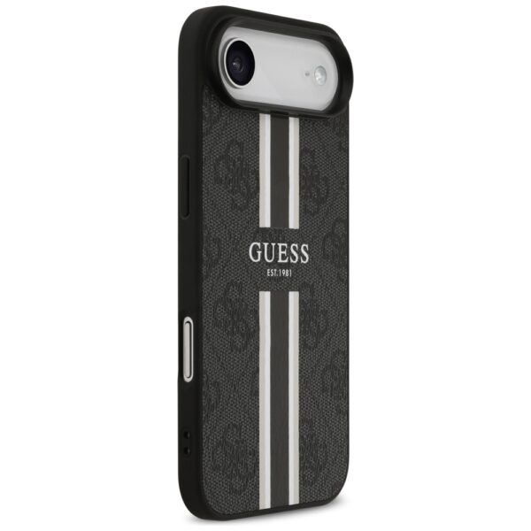 Guess 4G Printed Stripes MagSafe case for iPhone 17 Air black