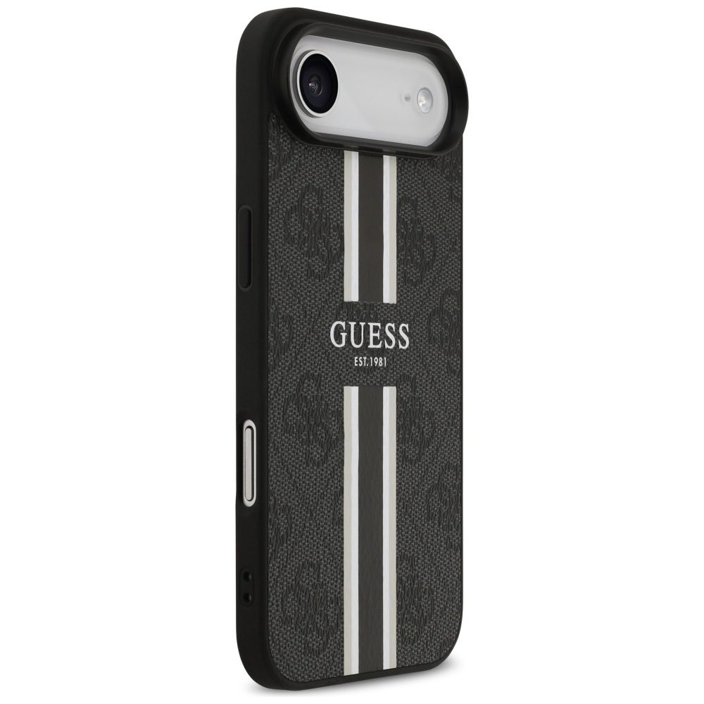 Guess 4G Printed Stripes MagSafe case for iPhone 17 Air black