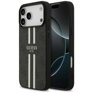Guess 4G Printed Stripes MagSafe case for iPhone 17 Pro Max black