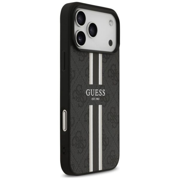 Guess 4G Printed Stripes MagSafe case for iPhone 17 Pro Max black