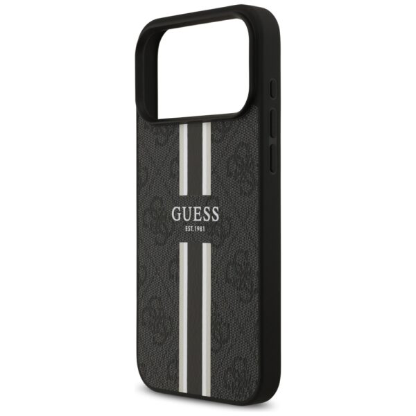 Guess 4G Printed Stripes MagSafe case for iPhone 17 Pro Max black