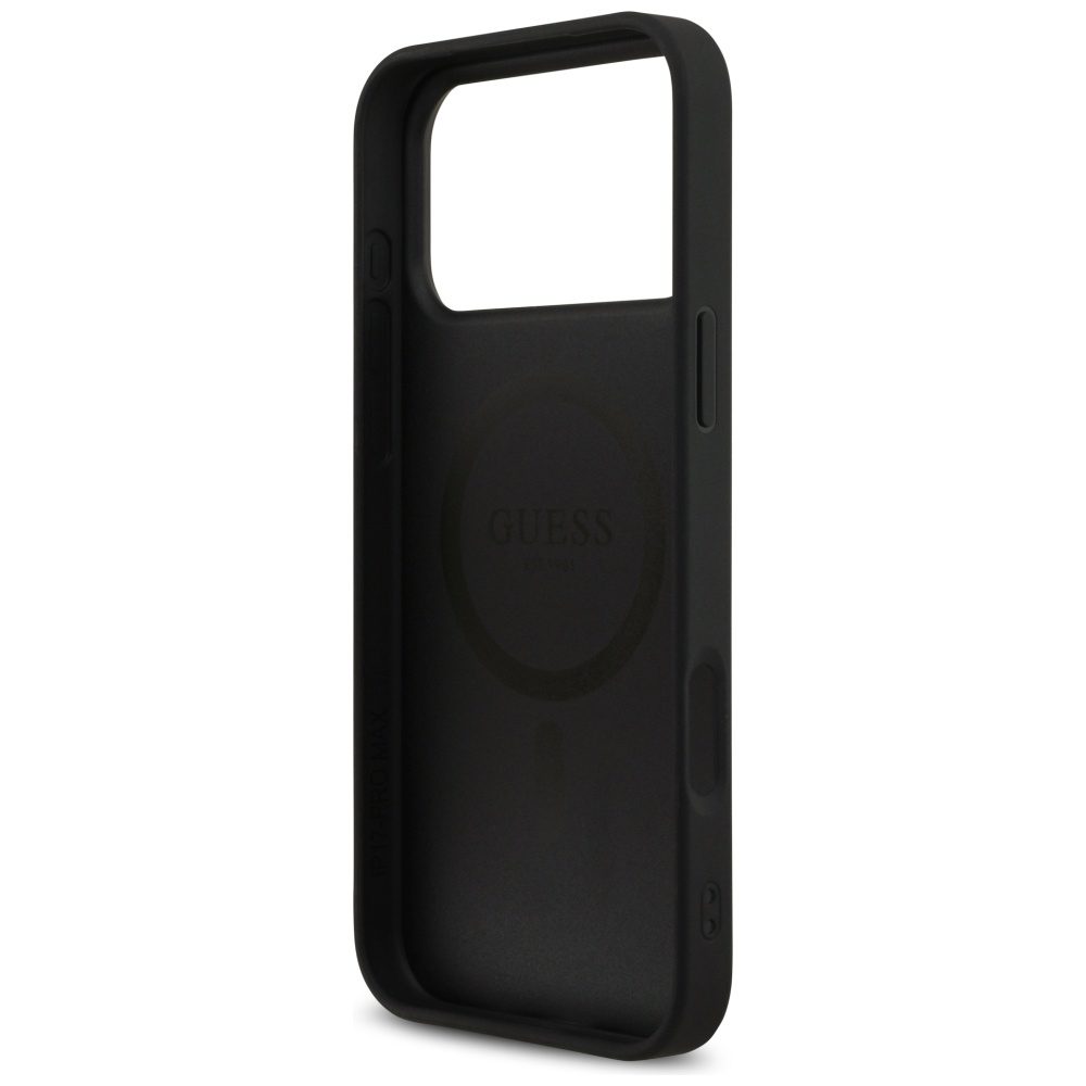 Guess 4G Printed Stripes MagSafe case for iPhone 17 Pro Max black