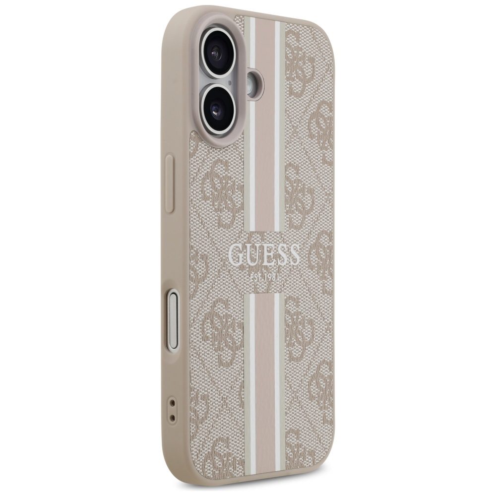 Guess 4G Printed Stripes MagSafe case for iPhone 17 pink