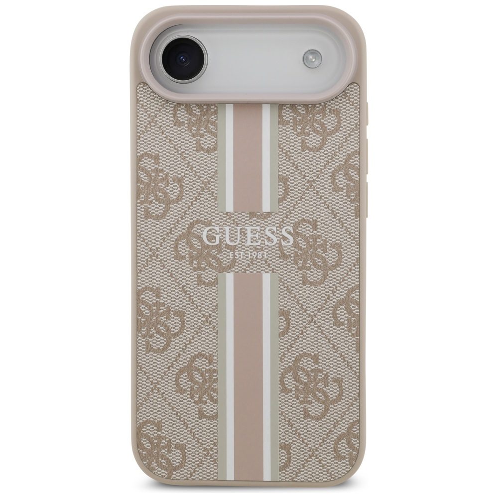 Guess 4G Printed Stripes MagSafe case for iPhone 17 Air pink