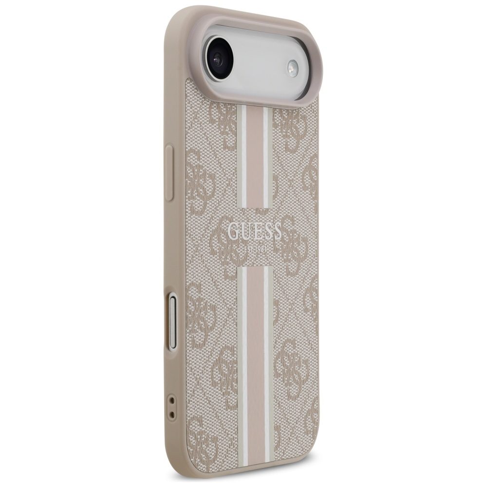 Guess 4G Printed Stripes MagSafe case for iPhone 17 Air pink