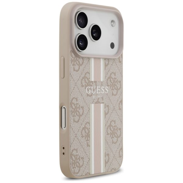 Guess 4G Printed Stripes MagSafe case for iPhone 17 Pro pink