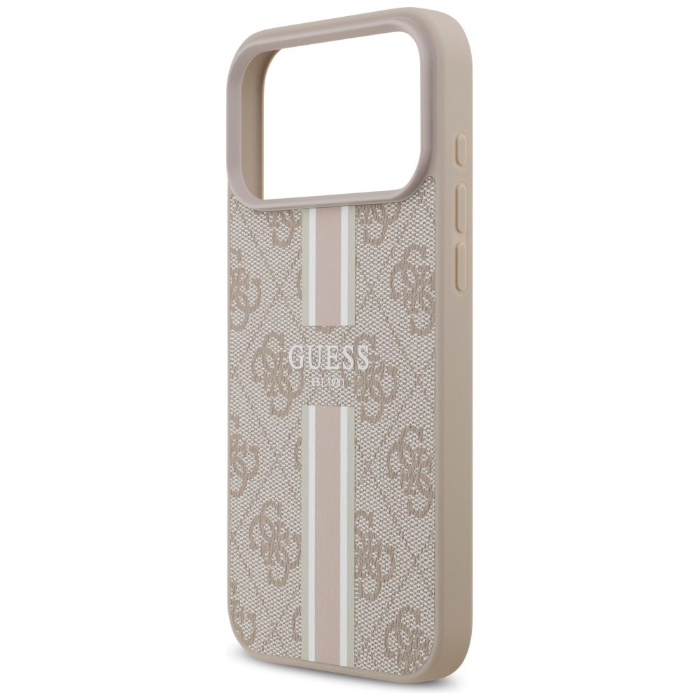 Guess 4G Printed Stripes MagSafe case for iPhone 17 Pro Max pink