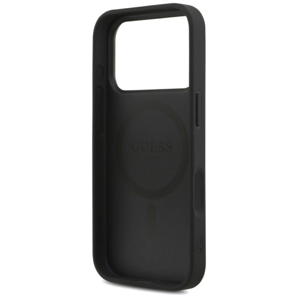 Guess 4G Strap Triangle Logo MagSafe case for iPhone 17 Pro black
