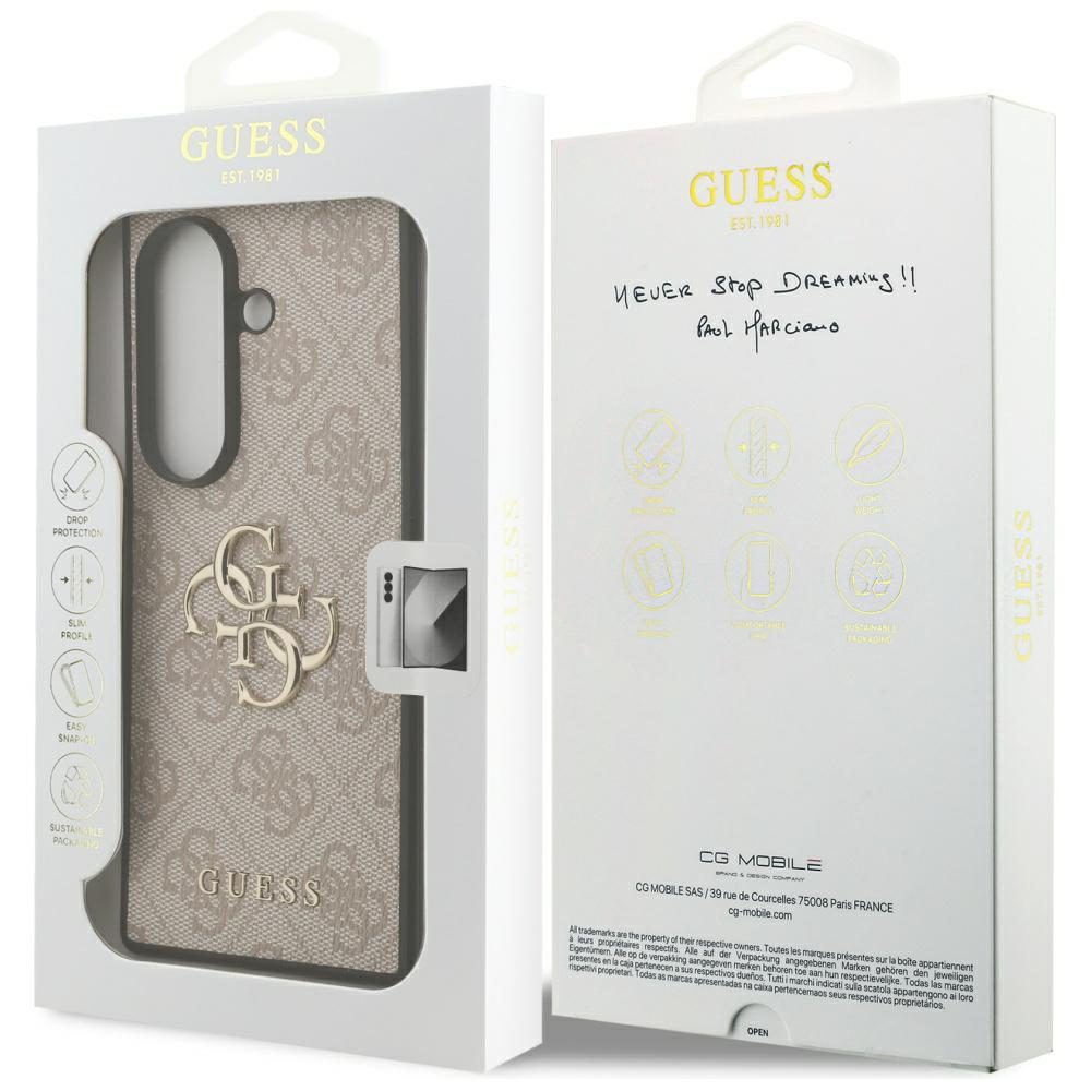 Guess Big 4G Logo Classic Logo case for Samsung Galaxy Z Fold7 różowy