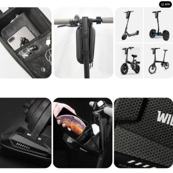 469fb69a562ff4a08785ebf099b877c6 WILDMAN traveling bag for bike frame with zipper 1,2L (4 "- 7") ES10 black