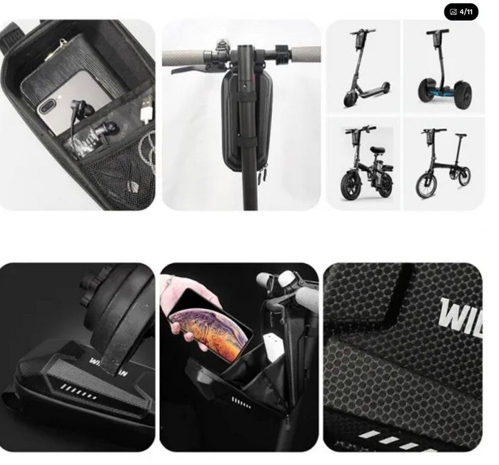 469fb69a562ff4a08785ebf099b877c6 WILDMAN traveling bag for bike frame with zipper 1,2L (4 "- 7") ES10 black