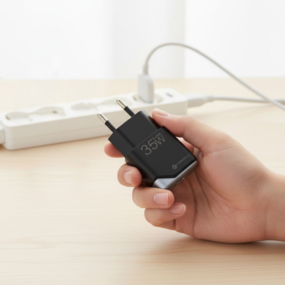 FORCELL F-ENERGY GaN III B135101-E Ultra Slim travel charger 1 x Type C + USB A PD QC4.0 3A 35W black