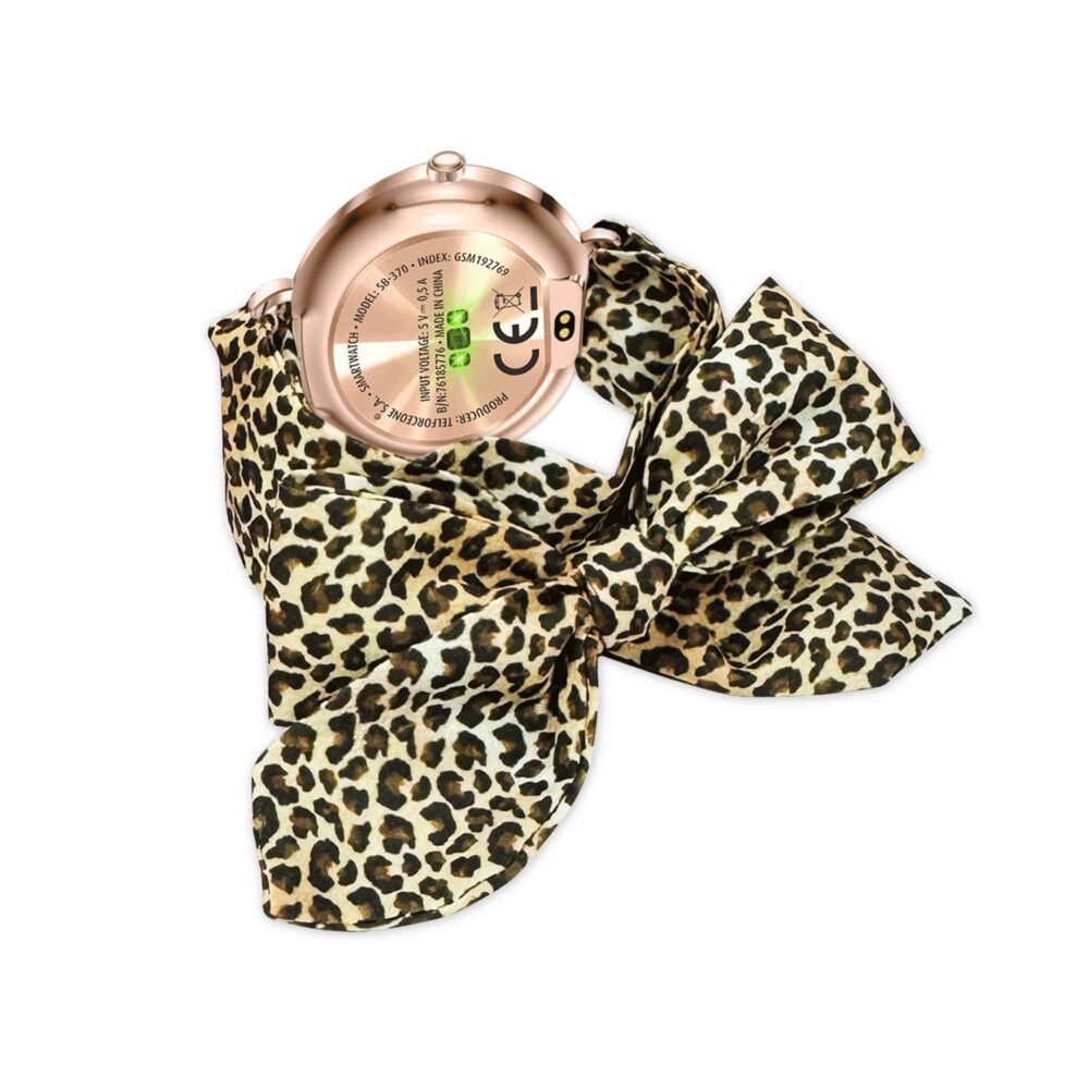 470421_oryg Forever Smartwatch SB-370 Rose Gold - Leopard Print