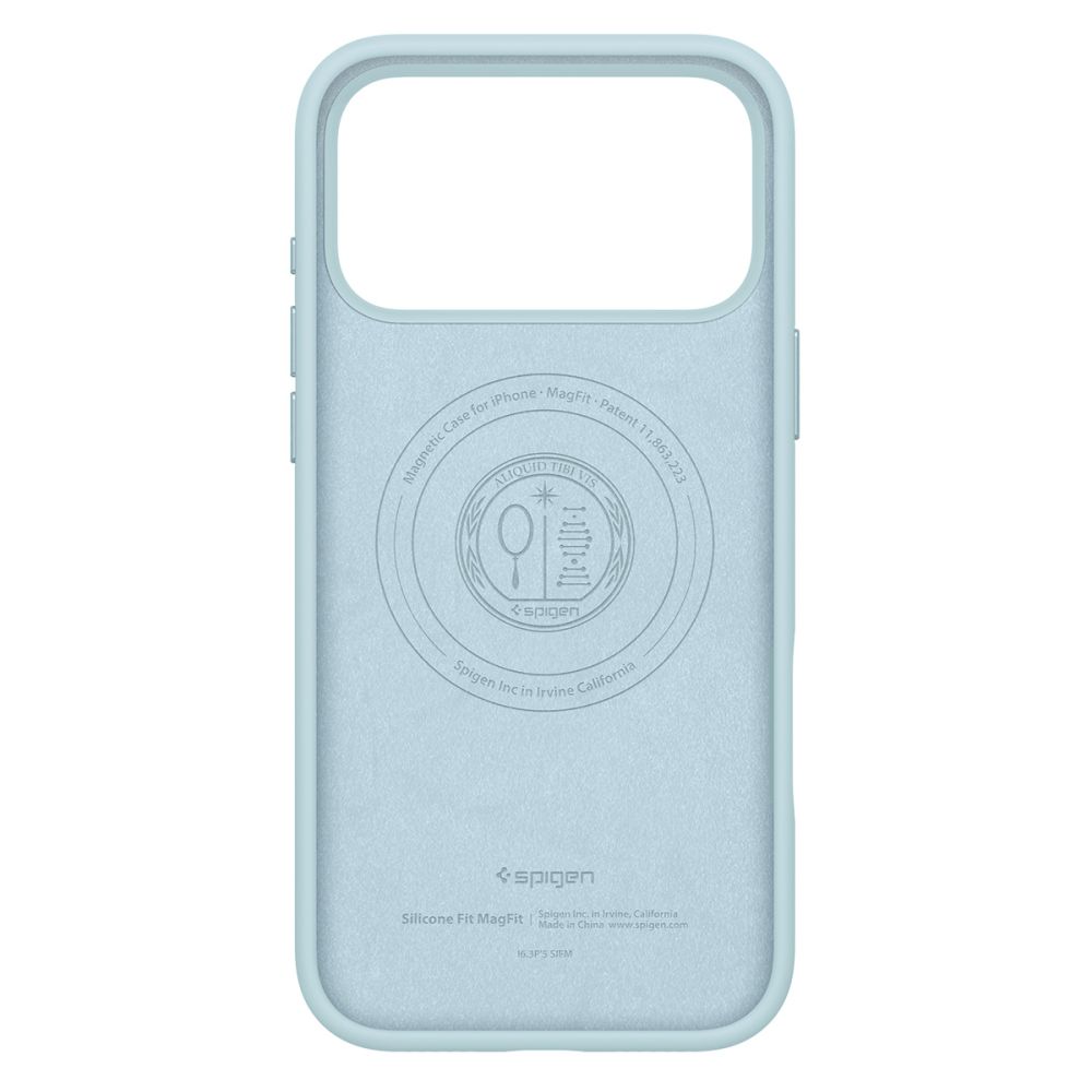 Spigen Silicone Fit Mag Magsafe case for iPhone 17 Pro Max Mute Blue