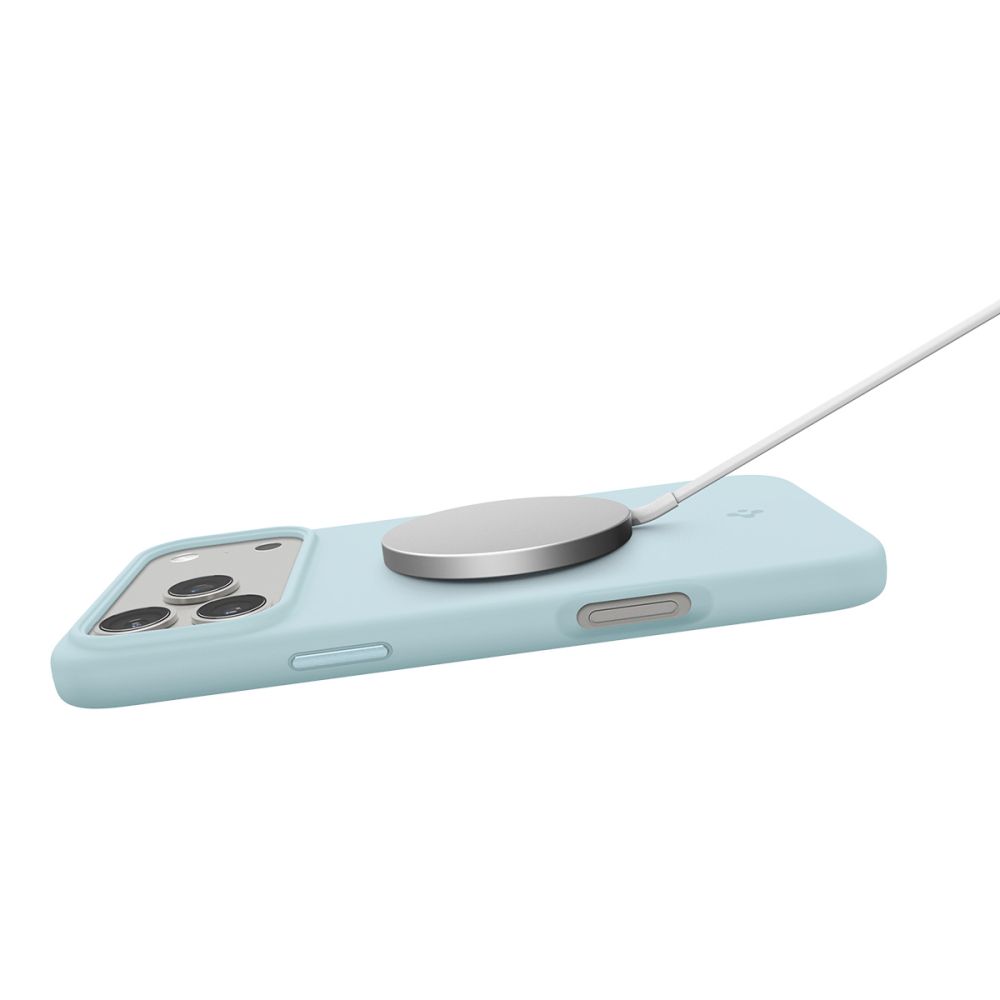 Spigen Silicone Fit Mag Magsafe case for iPhone 17 Pro Max Mute Blue